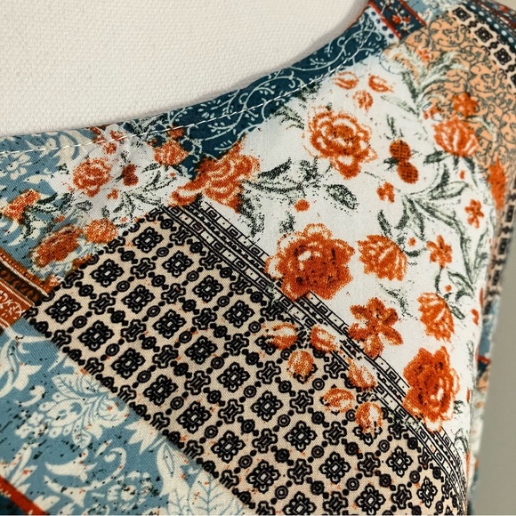 Jaase Handshaped in the Shed colorful floral/paisley balloon sleeve blouse, L - Picture 2 of 7